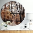 thumbnail image 2 of Designart 'Road in Autumn Golden Forest ' Modern wall clock, 2 of 3