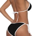 thumbnail image 3 of Top-kevin Women Two Piece Swimsuit Color Block Swimwear Halter String Triangle Bikini Sets, 3 of 10