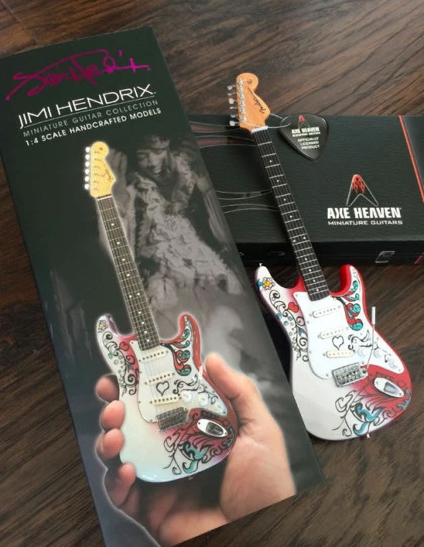 Axe Heaven Jimi Hendrix Monterey Fender Stratocaster Miniature Guitar Replica Collectible