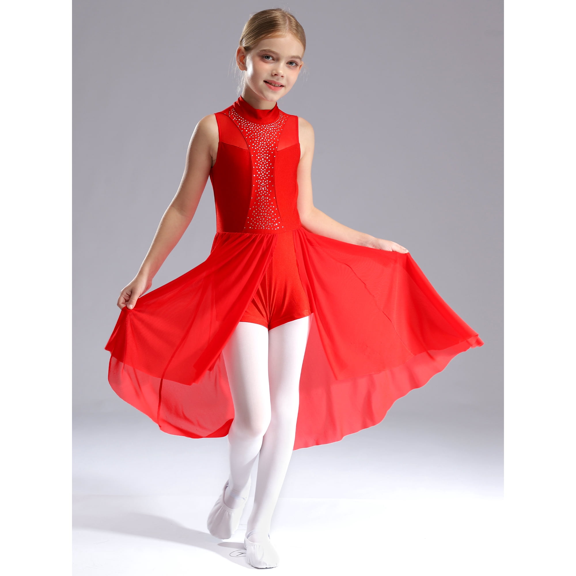 strapless open back dress Don Quixote Kitri Long Romantic Ballet TuTu Costume Red Spanish Romant –  UniqueBallet main image 0