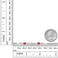 thumbnail image 4 of 925 Silver and 10K Yellow Gold Sky Blue Aquamarine and Pink Created Sapphire and White Lab Grown Diamond Bracelet for Women (1.81 Cttw, Gemstone March Birthstone, Oval, Wheat Chain, 7.5 inches), 4 of 5