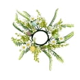 thumbnail image 2 of Dvkptbk Easter Candle Rings Holder Wreaths Spring Pastel Eggs Flowers Candle Holder Rings for Spring Easter Rustic Table Centerpiece Decor, 2 of 6