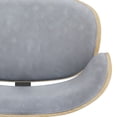 thumbnail image 5 of Simpli Home Marana Mid Century Modern Bentwood Gas Lift Bar Stool with Light wood in Stone Grey Polyester linen, 5 of 11