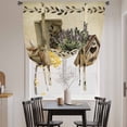 thumbnail image 3 of Vintage Farmhouse Balloon Curtains 63 Inch Length for Living Room/Bedroom, Retro Country Boots Flowers Leaf Book Rod Pocket Privacy Door Curtains Decorative Tie Up Shade for Window 52"x63", 3 of 8
