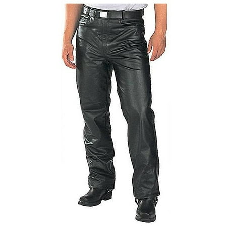 Xelement B7400 Classic Mens Fitted Leather Pants (Best Leather Motorcycle Pants)