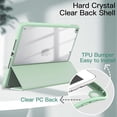 thumbnail image 2 of JETech Case for iPad 10.2-Inch (9th/8th/7th Generation, 2021/2020/2019) with Pencil Holder, Clear Transparent Back Shell Slim Stand Shockproof Tablet Cover, Auto Wake/Sleep (Matcha Green), 2 of 7