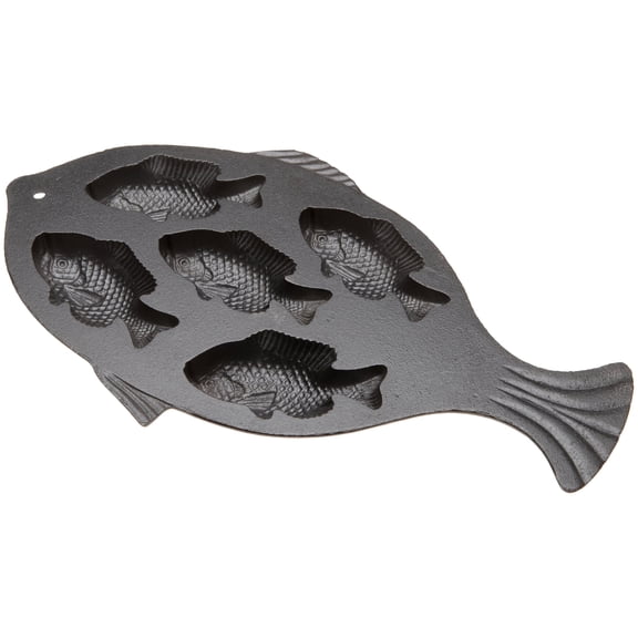 Cornbread Pan - Pre-Seasoned Fish Impression Cast Iron 16-1/4 x 9-1/2