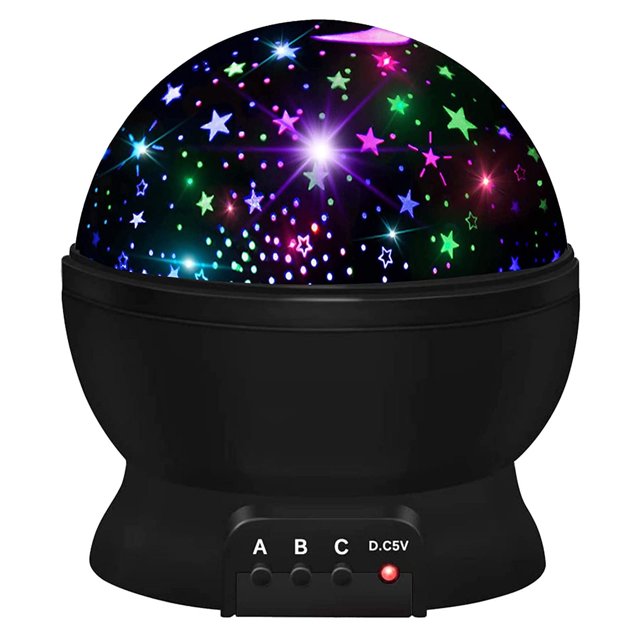 Avdjesfny - Luces de noche para bebés, proyector romántico de cielo estrellado, luz LED nocturna con estrellas, rotación de 360 grados, lámpara de dormir para bebés y niños, juguetes de cosmos