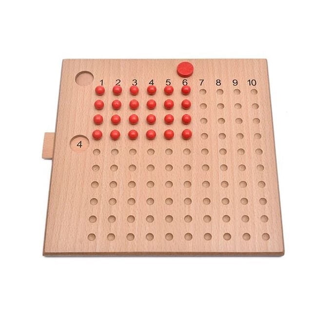 Juguetes didácticos de matemáticas Montessori para niños tablero de división múltiple matemáticas