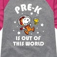 thumbnail image 3 of Peanuts - Pre-K is Out Of This World - Toddler And Youth Girls Raglan Graphic T-Shirt, 3 of 6