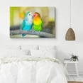 thumbnail image 2 of PixonSign Canvas Print Wall Art Lovebird Parrots on Tree Animals Wilderness Photography Realism Contemporary Closeup Relax/Calm Multicolor Ultra for Living Room, Bedroom, Office - 16x24, 2 of 5