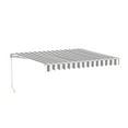 thumbnail image 4 of ALEKO 10' x 8' Grey White Stripes Manual Retractable Patio Awning Sunshade, 4 of 12