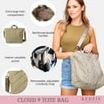 thumbnail image 3 of Kedzie Cloud 9 Tote Bag Quilted Puffer Crossbody Purse, Sage (Women's), 3 of 10