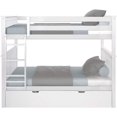 thumbnail image 3 of BEDSMART Solid Wood Full Over Full Bunk Bed With Trundle | White, 3 of 6