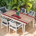 thumbnail image 2 of Valentine's Day Table Cloths for 3 Foot Rectangle Tables, Red Truck Love Heart Roses Romantic Wooden Patio Waterproof Elastic Fitted Tablecloths, Washable Rectangular Table Cover for Camping, 2 of 8