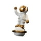 thumbnail image 4 of Escultura de astronauta de cerámica, adorno de mesa para armarios y estantes, ligera. 105 x 9 x 18 cm, 4 of 9