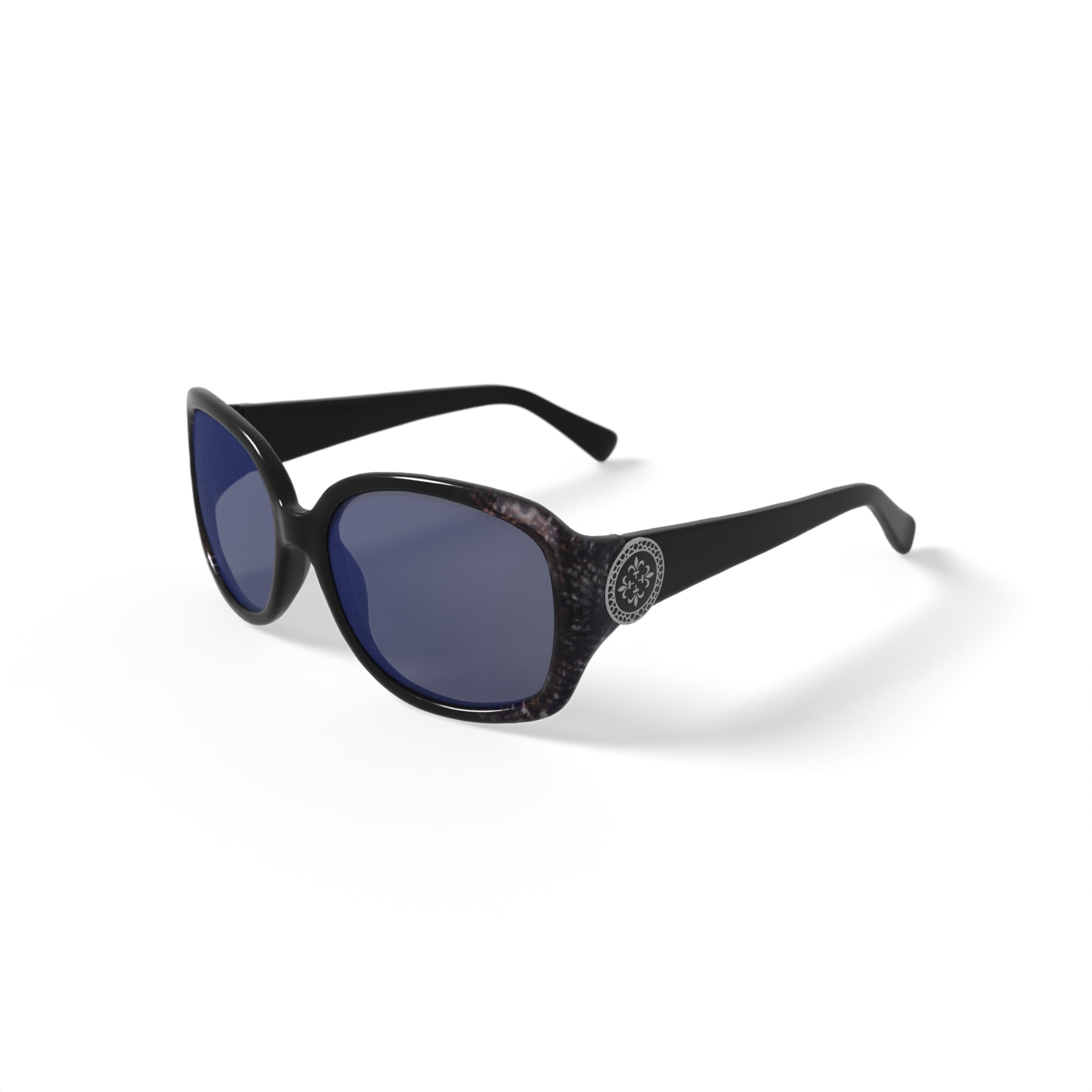 Walmart Women's Fashion Sunglasses, FM13024, 57-16-135, Black, with Case