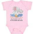 thumbnail image 3 of Inktastic My Grandma Loves Me to the Moon and Back Elephant Family Boys or Girls Baby Bodysuit, 3 of 5