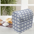 thumbnail image 4 of Abstract Lounger Chair Bag, Butterflies Silhouettes Along Monochrome Stars Pattern of Stripes, High Capacity Storage with Handle Container, Lounger Size, Dark Ceil Blue and White, by Ambesonne, 4 of 5
