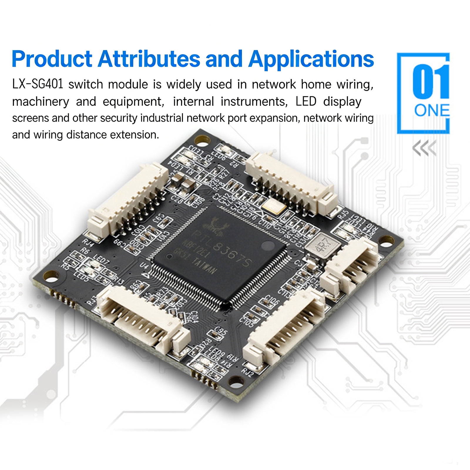 Embedded Ready 4 Port Gigabit Networking Switches Module with Easy Installation For Home And Offices Use