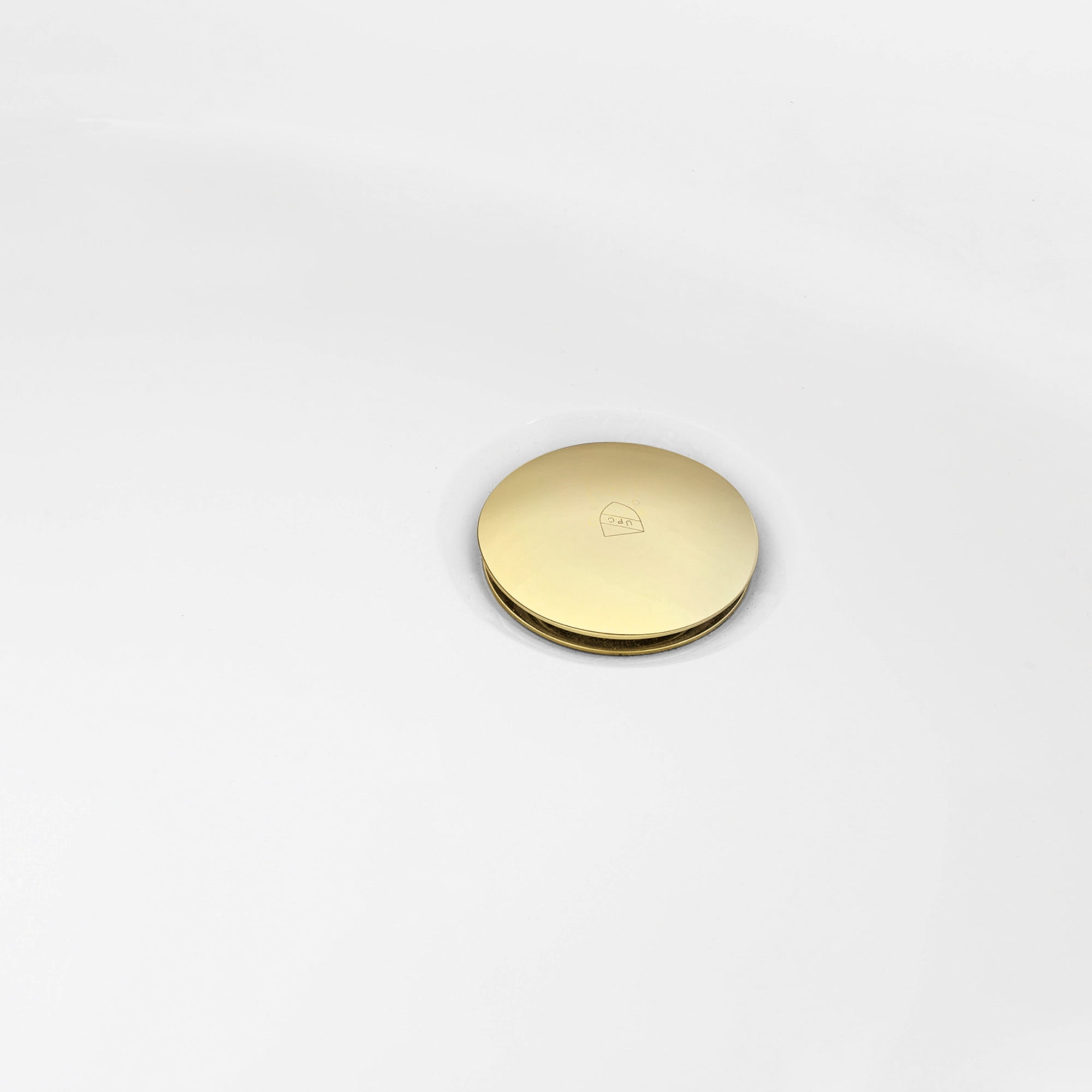 Kingston Brass VTSQ713224C422 71-Inch Acrylic Oval Rectangular Double Ended Pedestal Tub with Drain (No Faucet Drillings) in Glossy White/Polished Brass