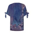 thumbnail image 5 of Fiudx Tops para Mujer Blusa de Manga Corta de Verano con Cuello En V para Mujer, Sexy, Informal, con Estampado Regular, 5 of 5