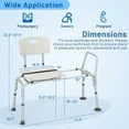 thumbnail image 3 of Costway Sliding Tub Transfer Bench with Extra-Wide Seat Backrest for Elderly and Disabled, 3 of 12