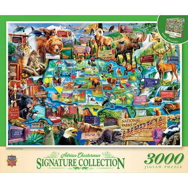 MasterPieces 3000 Piece Puzzle - USA National Parks - Flawed