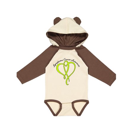 

Inktastic Lymphoma Awareness with Lime Green Ribbon Heart Gift Baby Boy or Baby Girl Long Sleeve Bodysuit