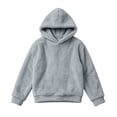 thumbnail image 4 of Lutiedan Boys Girls Sherpa Fleece Hoodie Kids Casual Fuzzy Sweatshirt Plush Winter Warm Hooded Pullover Tops Size 3-14,Gray, 4 of 7