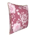 thumbnail image 2 of ZNDUO Cartoon Pink Roses Pattern Throw Pillows for Couch-Indoor Decorative Pillows,16"x16", 2 of 8