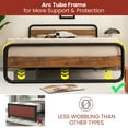 thumbnail image 6 of Costway Queen Metal Bed Frame Arc Platform Headboard Footboard Mattress Foundation Black, 6 of 10