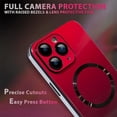 thumbnail image 2 of Matallic Glossy for iPhone 11 Pro Max Compatible with MagSafe Electroplating Metal Bumper Translucent Matte Shockproof Protective Classic Case-Red, 2 of 12