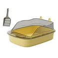 thumbnail image 4 of FITYLE Cat Litter s Toilet Anti Splashing 50x34x18cm Cat Sand Box with High Side Cat Sand Basin Large Bedpan Kitty Litter Pan yellow, 4 of 10