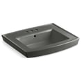 thumbnail image 3 of Kohler K-2358-4 Archer 24" Pedestal Bathroom Sink - Black, 3 of 6