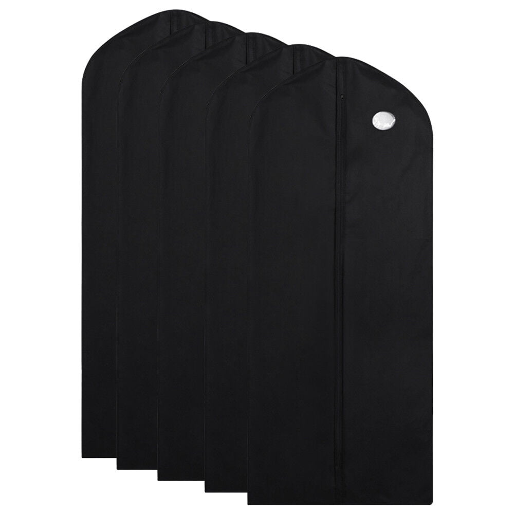 1/5Pcs Garment Bag Suit Storage Cover Breathable Wardrobe Hanging Cover