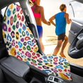 thumbnail image 3 of Garronmavis 1 PC Colorful Leopard Print Front Car Seat Towel Cover Waterproof Stain Resistant Easy Installation Universal Fit Auto Interior Decor for Most Cars SUV Trucks Sedan Van, 3 of 8
