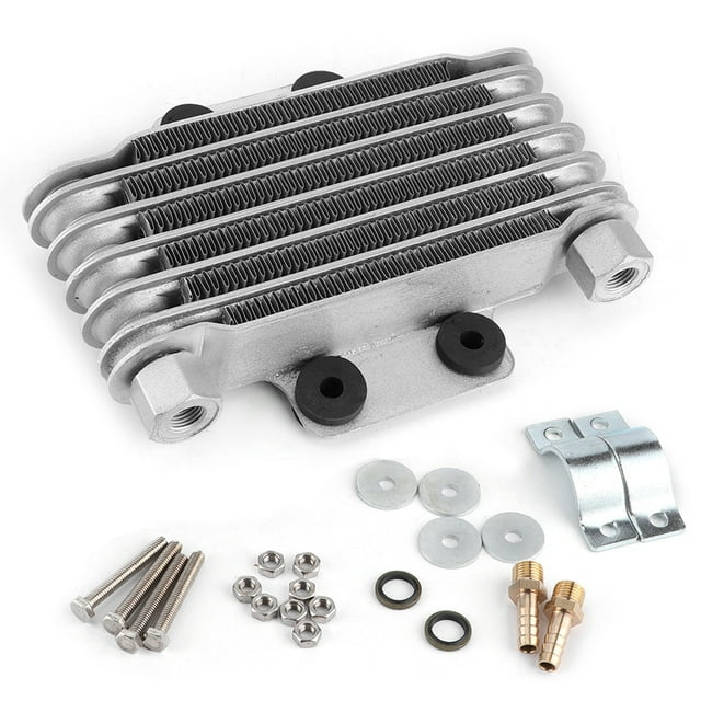 Cooler Kit,6 Row Universal Motorcycle Oil Radiator Cooling Hose Exceptional Value