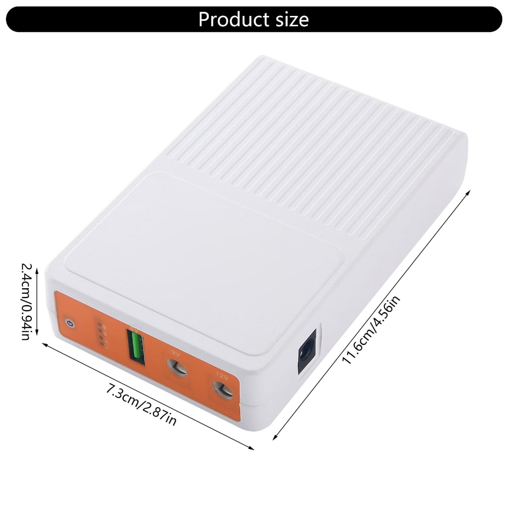 AOOOWER UPS Battery Backup Power 5V 9V 12V 10400mAh Uninterruptible Power Supply