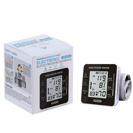 Automatic Digital Wrist Blood Pressure Monitor BP Cuff Machine Home Test Device fits all with (Best Bp Monitor Device)