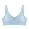 thumbnail image 2 of Fznquz No Underwire Women Bras Push-Up Full Coverage Plus Size Lift Blue Bras Women, 2 of 5