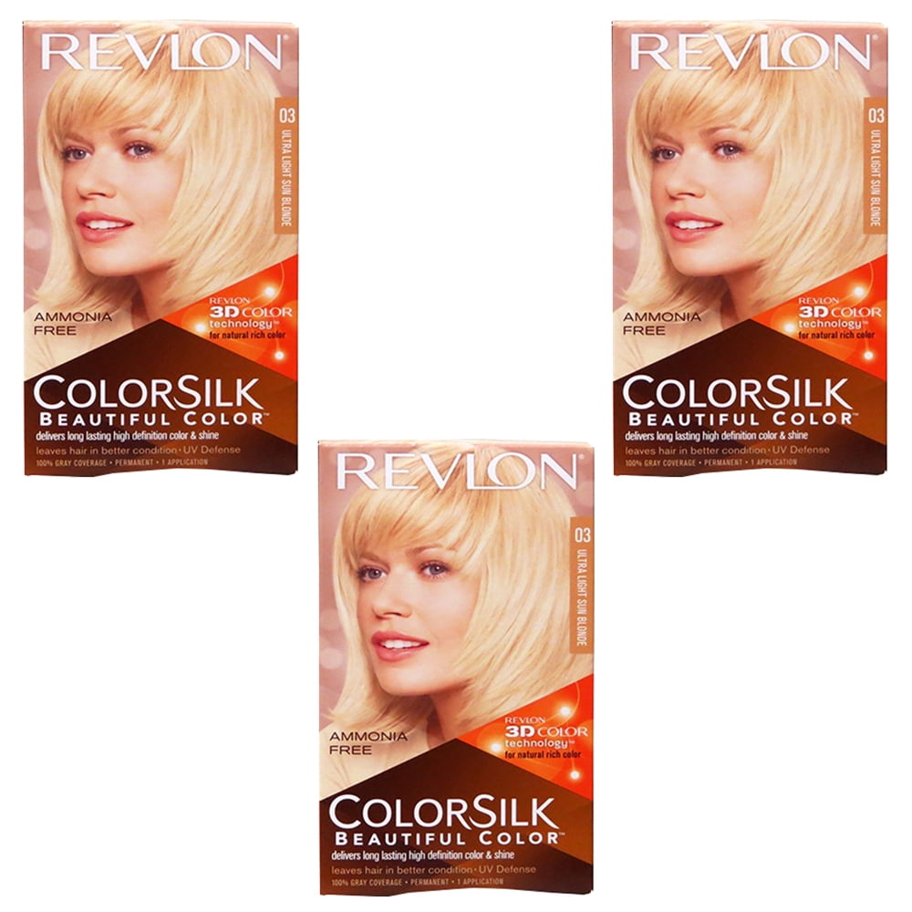 Revlon Hair Color Ultra Light Sun Blonde 03 Pack Of 3 Walmart