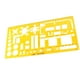 thumbnail image 4 of Regla geométrica para construcción en interiores, plantilla de dibujo multiusos, regla de plástico para material escolar y de oficina (naranja), 4 of 5