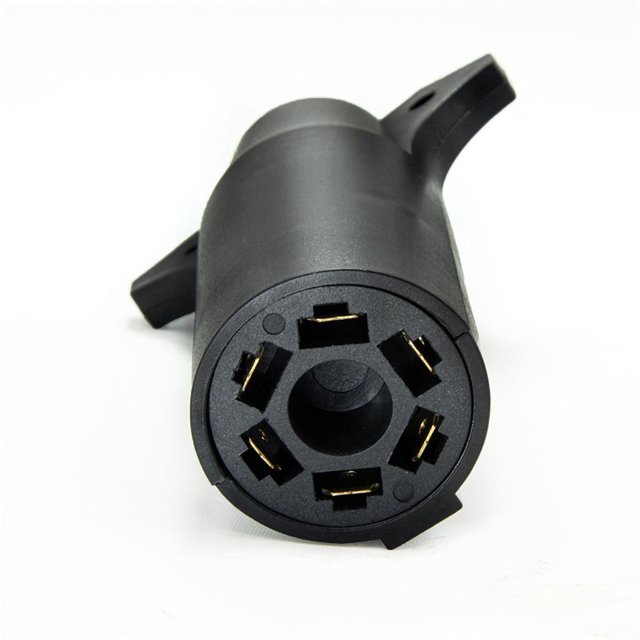 Conector de Cableado de Enchufe de Remolque de siete pibes a 6 Pines, Enchufe de lámpara de Remolque de 12 V, Piezas Cola Conector de remolque de 7 clavijas a 6 clavijas