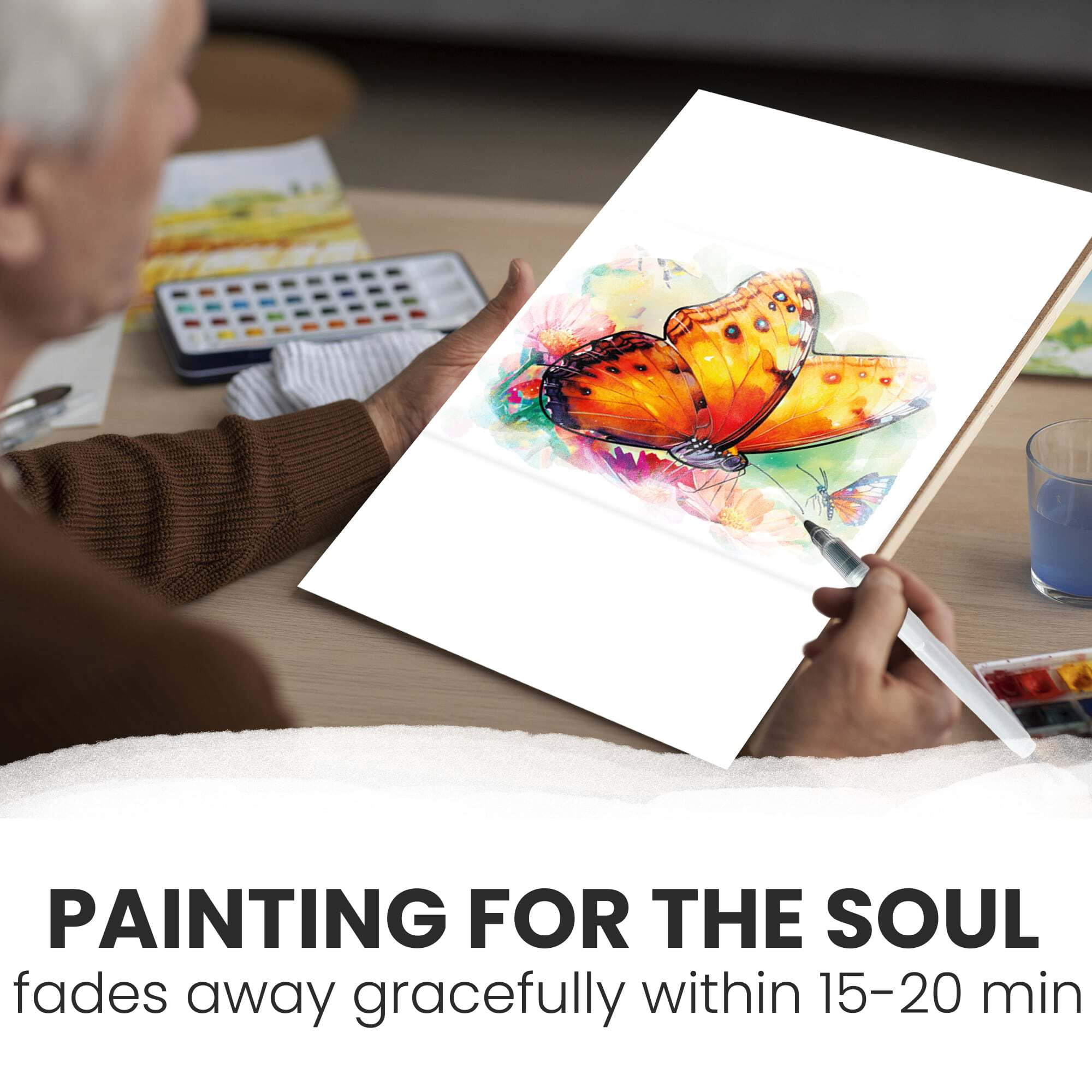 Quokka Water Painting Alzheimer's Activities for Seniors – Dementia Products 10Pack – Vibrant Blooms