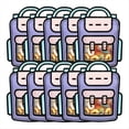 thumbnail image 2 of 40 Piezas Bolsas Embalaje Regalos Bolsas Escolares con Forma Bocadillos Caramelo con Automático para Niños Decoraciones para Fiestas Cumpleaños Regalos,A, 2 of 5