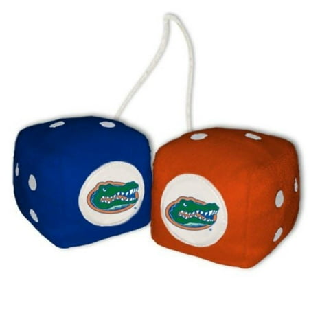 Fuzzy Alligator - Florida Gators Fuzzy Dice, Officially licensed Team Logo Fuzzy Dice. By Fremont Die
