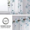 thumbnail image 2 of White Semi Sheer Curtains for Living Room, Floral Embroidered Window Treatments, Voile Grommet Long Window Curtain Set for Bedroom Window Decor, 52" Wx95 L, 2 Panels, 2 of 9
