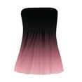 thumbnail image 5 of Women's Elastic Tube Tops - Vintage Strapless Multicolor Off Shoulder Casual Summer Shirts Red 2XL, 5 of 5