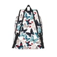 thumbnail image 2 of Picia Butterfly Printed Canvas Daypack - Stylish and Durable Vintage Compact Backpack - Class, Work, Travel, or Laptop Bookbag,Organized Compartments-Medium, 2 of 6